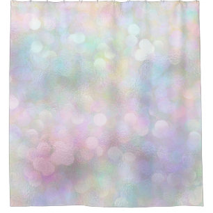 Rosa Holografisches Abstraktes Unicorn Girly Moder Duschvorhang
