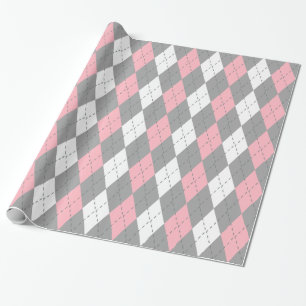 Rosa Holzkohle Dk Gray Welche XL Raute Geschenkpapier
