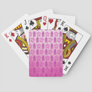 Rosa Honu und Tiki Maske Spielkarten