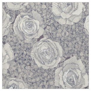 rosa Hortensie Perle Navy Pflaume Stoff