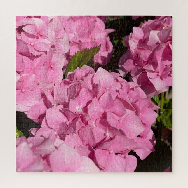 Rosa Hortensie Puzzle (Vertikal)