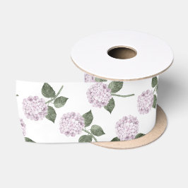 Rosa Hortensien-Blüten Floral Satinband