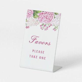 Rosa Hortensien Geschenke Sockelschild