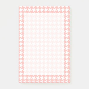 Rosa Houndstooth-Post-it-Notes Post-it Klebezettel
