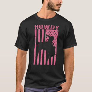 Rosa Howdy Rodeo Western Country Southern Cowgirl T-Shirt