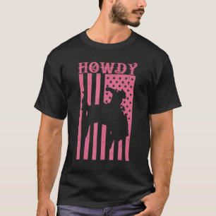 Rosa Howdy Rodeo Western Country Southern Cowgirl T-Shirt