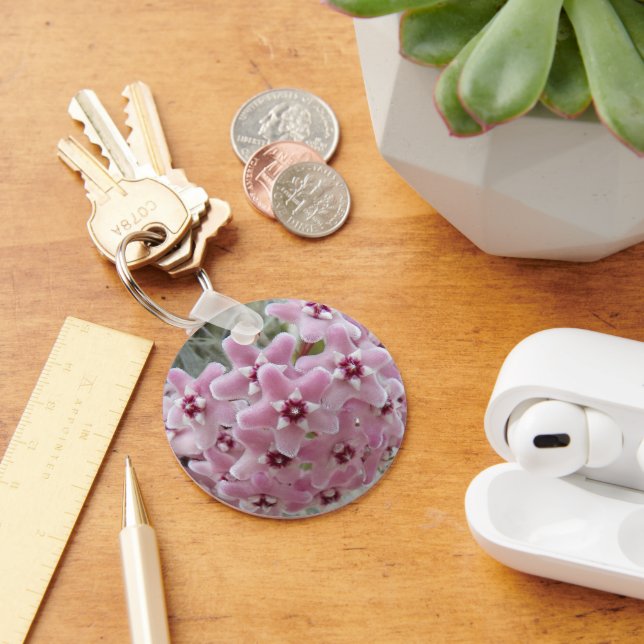 Rosa Hoya Pflanze Blume Schlüsselanhänger (Schreibtisch)