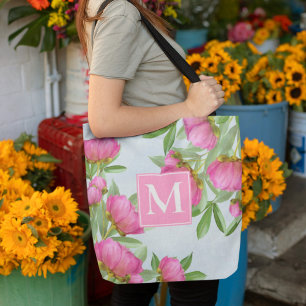 Rosa Hübsch florale Monogramm Personalisiert