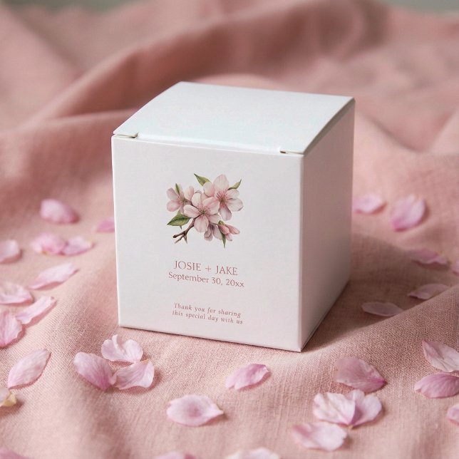 Rosa hübsche Kirschblüte Blume Geschenkschachtel (Pink pretty cherry blossom flower favor boxes.)