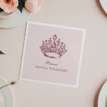 Rosa Hübsche Prinzessin Crown Elegante Geburtstags