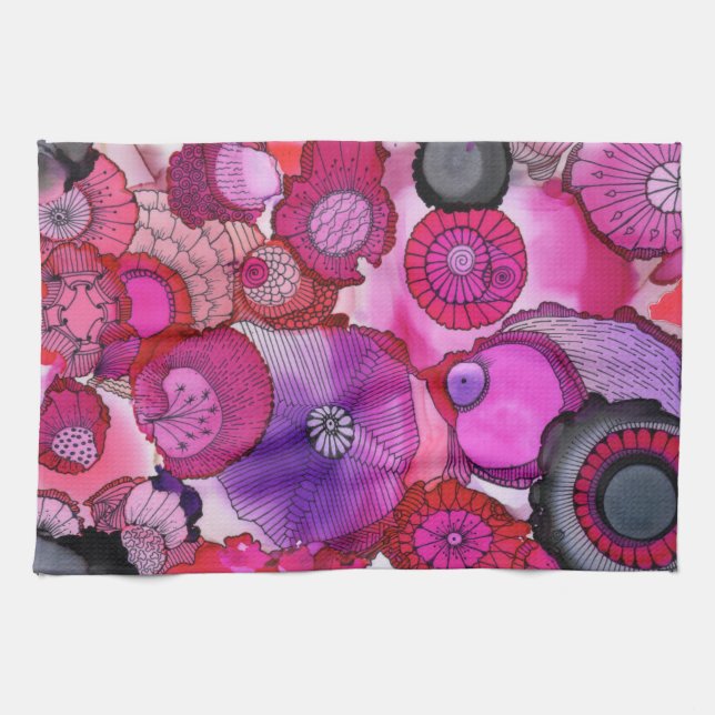 Rosa Huhn-Geschirrtuch Geschirrtuch (Horizontal)