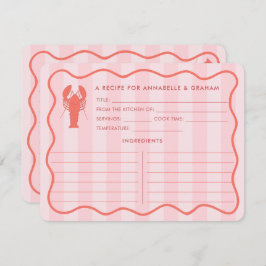 Rosa Hummer Doodle Brautparty Rezept Karte