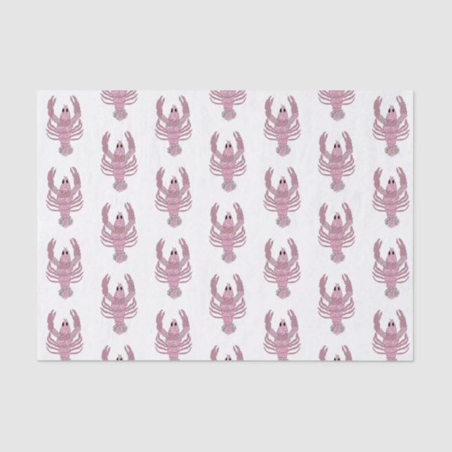 Rosa Hummer Rose Rose Wrapping Paper Seidenpapier (Vorderseite)
