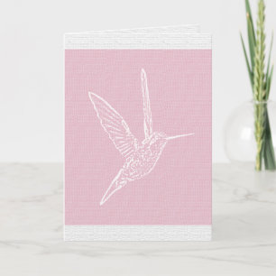 Rosa Hummingbird-Liebe Feiertagskarte
