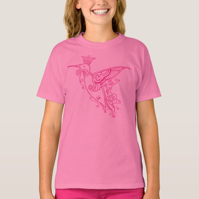 Rosa Hummingbird T-Shirt (Vorderseite)