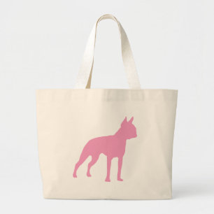 Rosa Hundegeschenke Bostons Terrier Jumbo Stoffbeutel