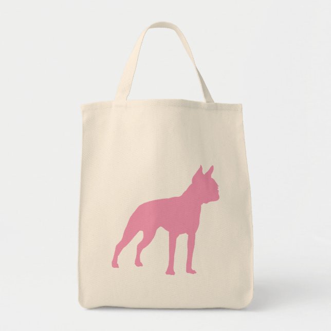Rosa Hundegeschenke Bostons Terrier Tragetasche (Vorne)