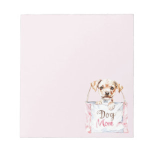 Rosa Hundemutter-Tasche Notizblock