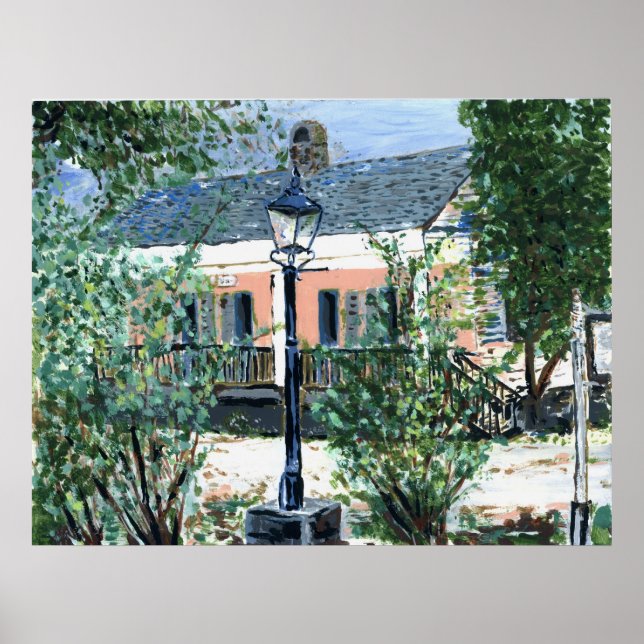 Rosa Hütte in Plantation Poster (Vorne)