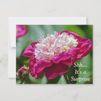 Rosa Hütte Peony Blume Überraschung 100. Geburtsta Einladung
