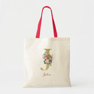 Rosa Hütte Rose J Initial Tote Bag - Individuelle  Tragetasche