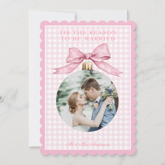 Rosa Hütte Rose Jahreszeit Verheiratet Weihnachten Einladung (Vorderseite)