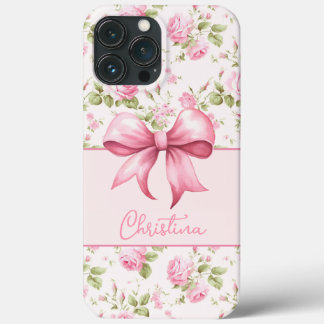 Rosa Hütte Rose mit Bow Coquette Case-Mate iPhone Hülle
