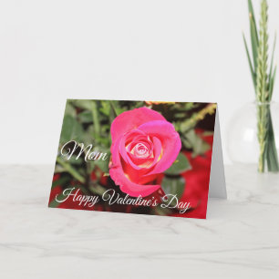 ROSA HYBRIDE PINK - GLÜCKLICHER VALENTINSTAG MAMA KARTE