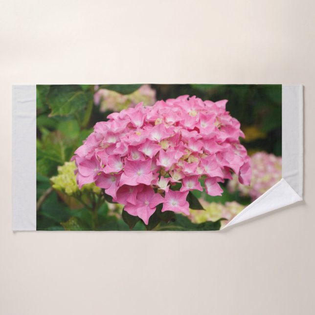 Rosa Hydrangea-Blume Badehandtuch (Badehandtuch)