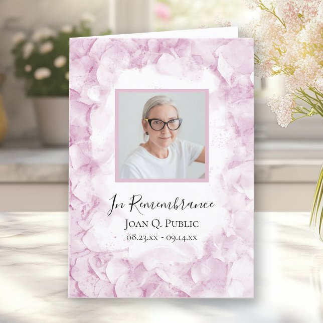 Rosa Hydrangea-Blume Beerdigungsdienst geklappt Programm (Von Creator hochgeladen)