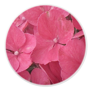 Rosa Hydrangea Blütenknochen Keramik Keramikknauf