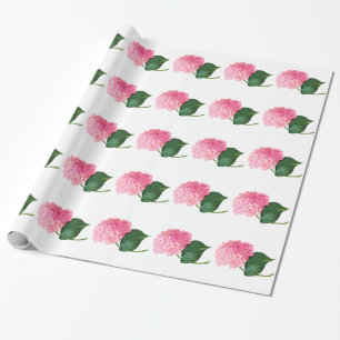 Rosa Hydrangea glänzendes Wrapping Paper Geschenkpapier