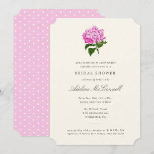 Rosa Hydrangea Grandmillennial Brautparty Einladung