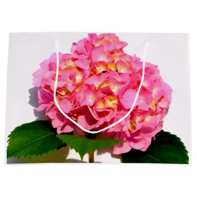 Rosa Hydrangea Große Geschenktüte (Vorderseite)