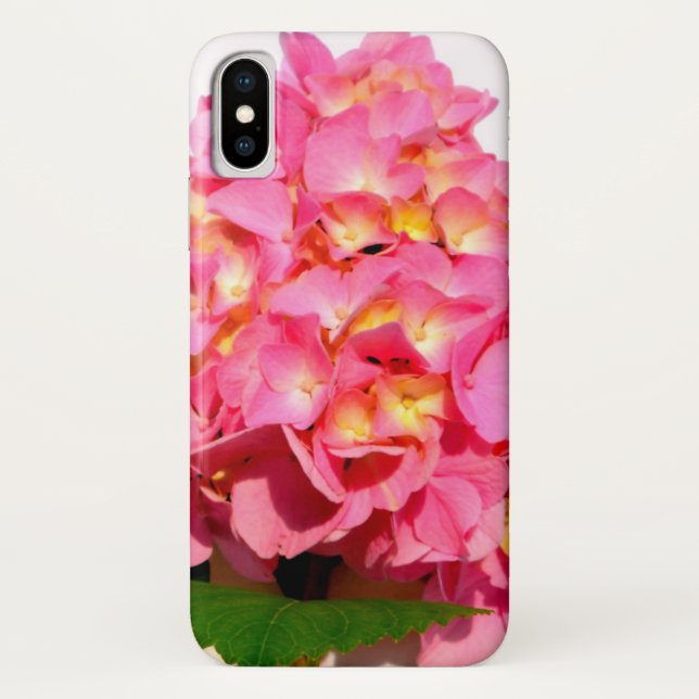 Rosa Hydrangea Rosa Blume Case-Mate iPhone Hülle (Rückseite)