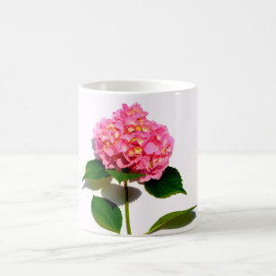 Rosa Hydrangea Rosa Blume Kaffeetasse
