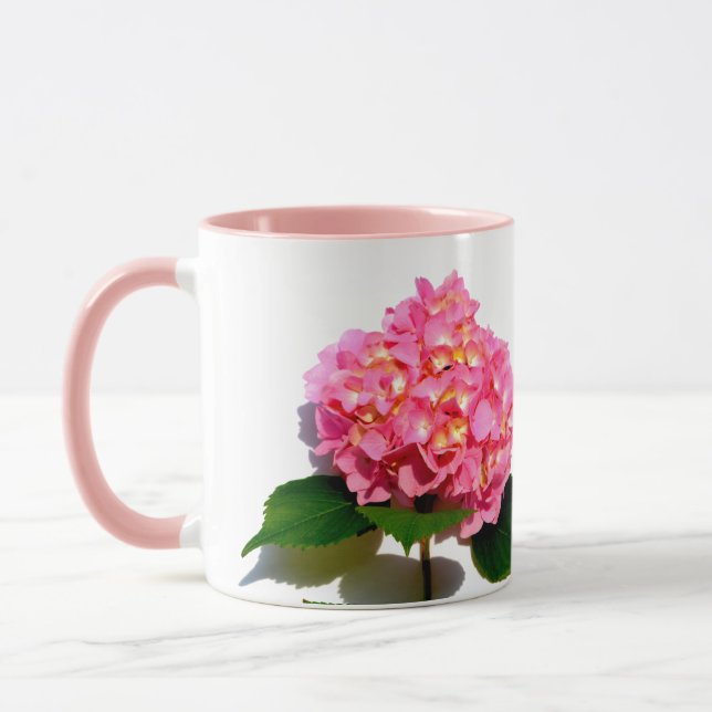 Rosa Hydrangea Rosa Blume Tasse (Links)