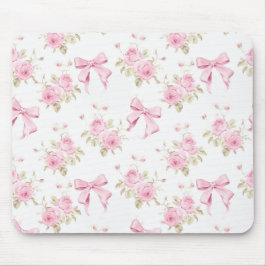 Rosa Hydrangea-Schleife-Mauspad Mousepad