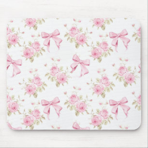 Rosa Hydrangea-Schleife-Mauspad Mousepad