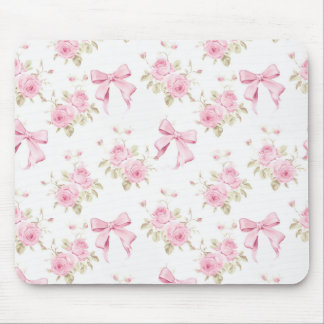 Rosa Hydrangea-Schleife-Mauspad Mousepad