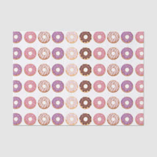 Rosa Icierte Donuts mit Sprinklen-Muster-Party Seidenpapier