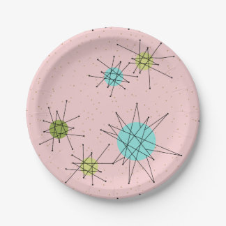 Rosa Iconic AtomSternexplosion-PapierTeller Pappteller