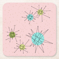 Rosa Iconic AtomSternexplosion-PapierUntersetzer