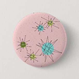 Rosa Iconic AtomSternexplosion-runder Knopf Button