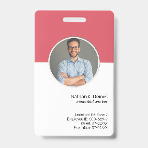 rosa ID Mitarbeiter Foto ID Company Security Ausweis