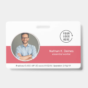 rosa ID Mitarbeiter Foto ID Company Security Ausweis