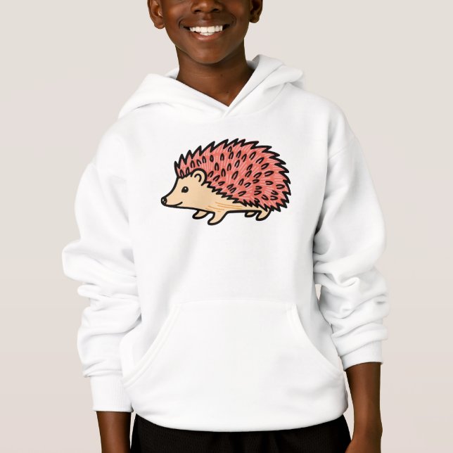 Rosa Igel Hoodie (Vorderseite)