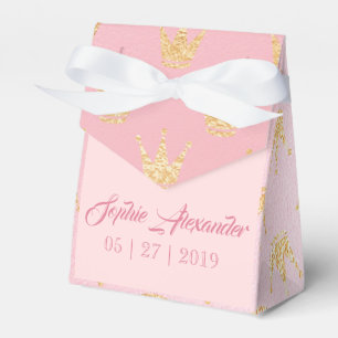 Rosa Imitat Gold Girl Geburtstag Geschenkschachtel