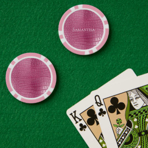Rosa Imitate Alligator Animal Print Pokerchips