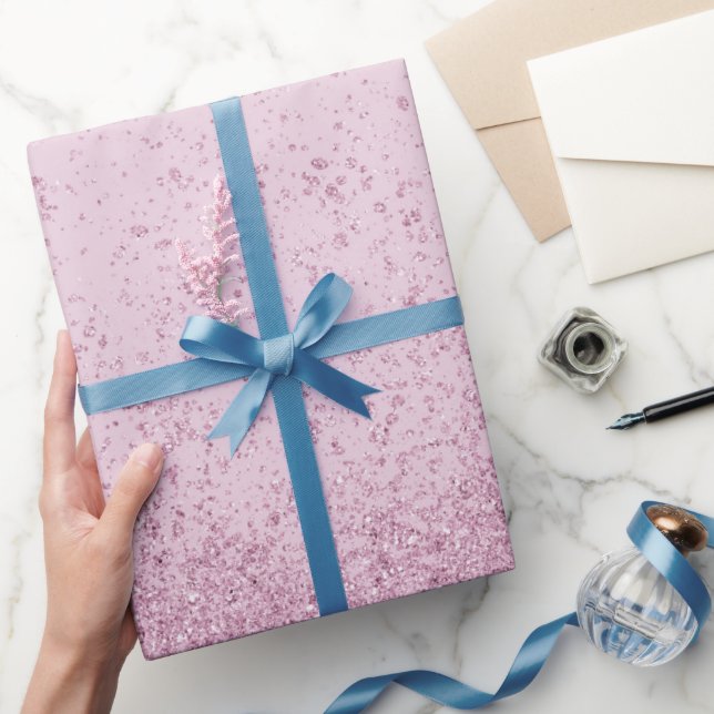 Rosa Imitate Glitzer Geschenkpapier (Schenken)